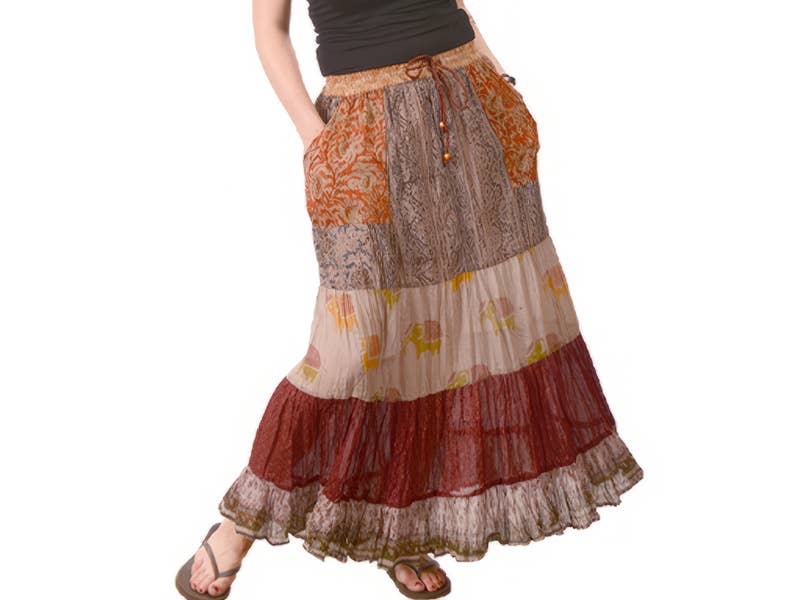Gypsy Rose - Wholesale Skirt - Women's - Kind Roots Printed 4 Tier Twirl Skirt