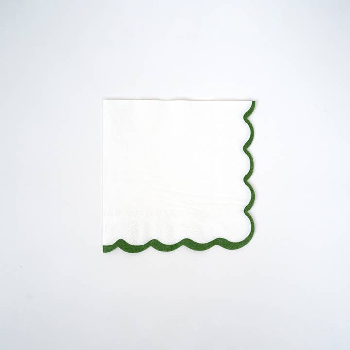 Gatherings by Curated Paperie - Wholesale Disposable Napkin - Holiday Scallop Cocktail Napkins