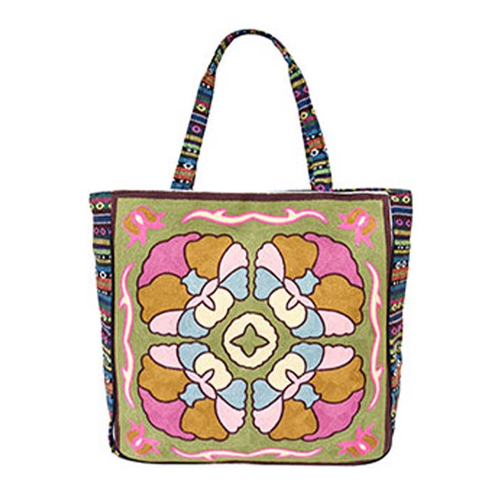 Cap Zone - Wholesale Draagtas - Dames - Draagtas van geweven canvas met wandtapijt2