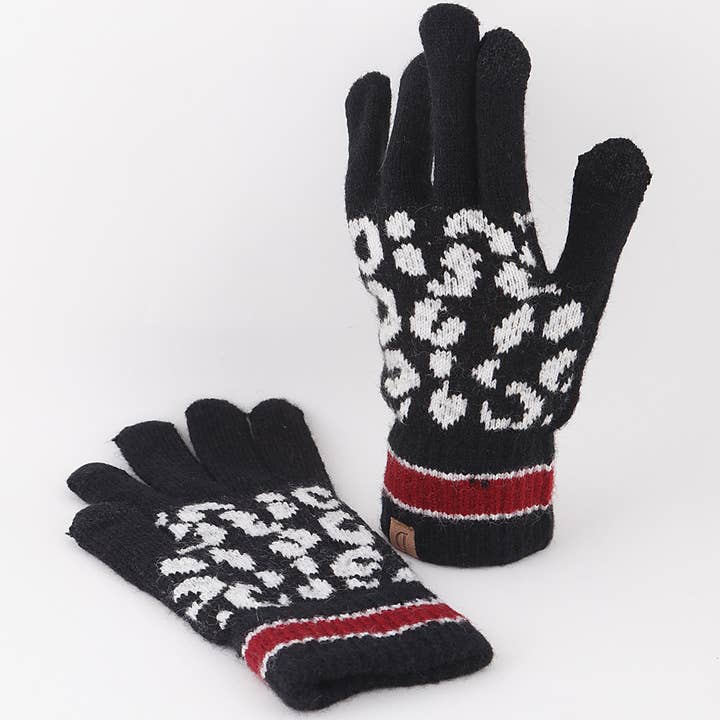3AM BY H&D ACCESSORIES - Wholesale Gloves - Women's - Leopard Print Gloves