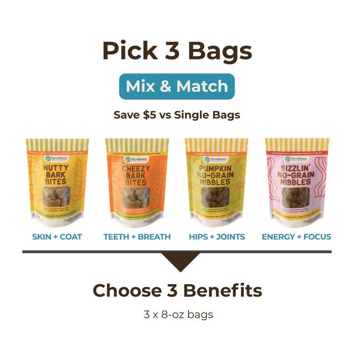 3-Pack Customized Daily Wellness | Mix & Match for wholesale by TerraPawz