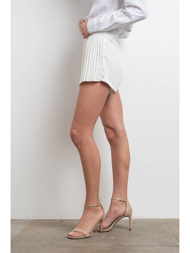 KIWI - Vente Jupe-short – femme - IP2480- Jupe plissée en strass5