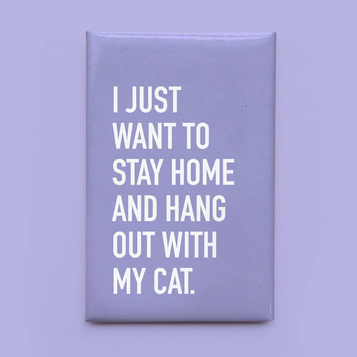 Hang With Cat Magnet for wholesale by Classy Cards Creative