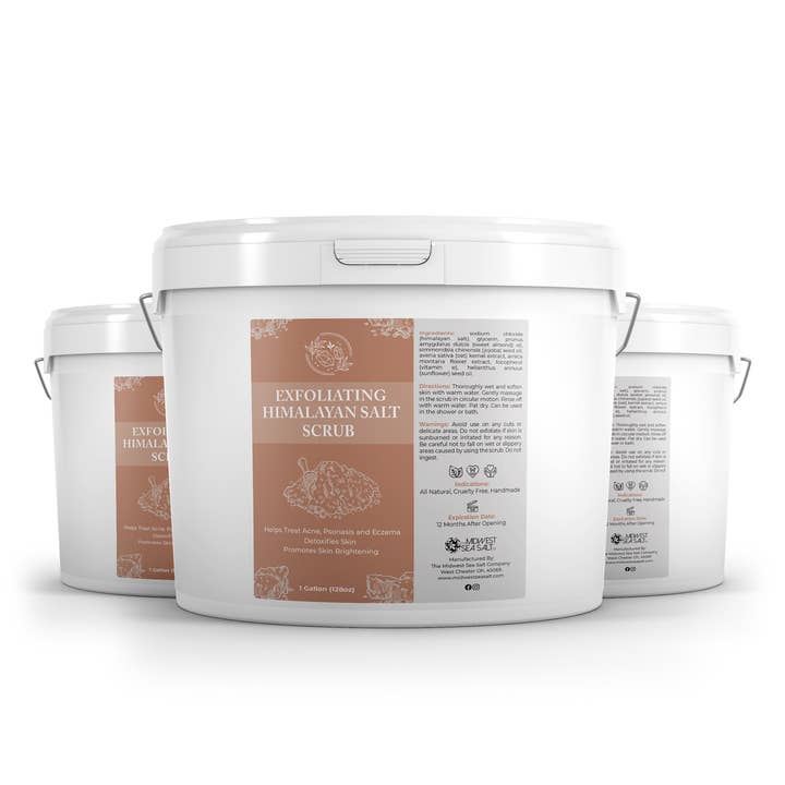 The Midwest Sea Salt Company - Wholesale Body Scrub/Exfoliant - Exfoliating Himalayan Salt Scrub - 128oz
