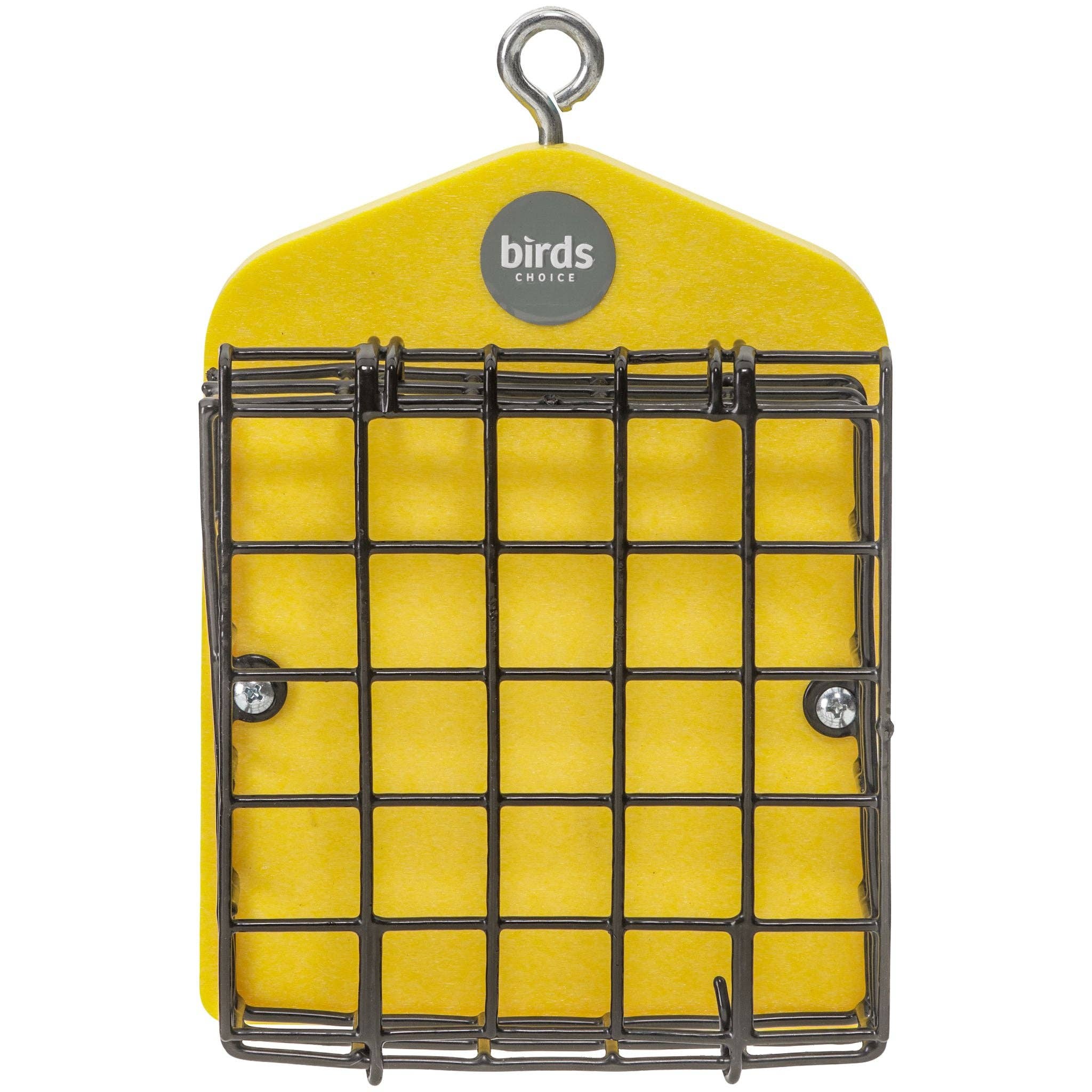 Birds Choice - Wholesale Bird Feeder - Suet Feeder for Two Cakes in Yellow Recycled Plastic1