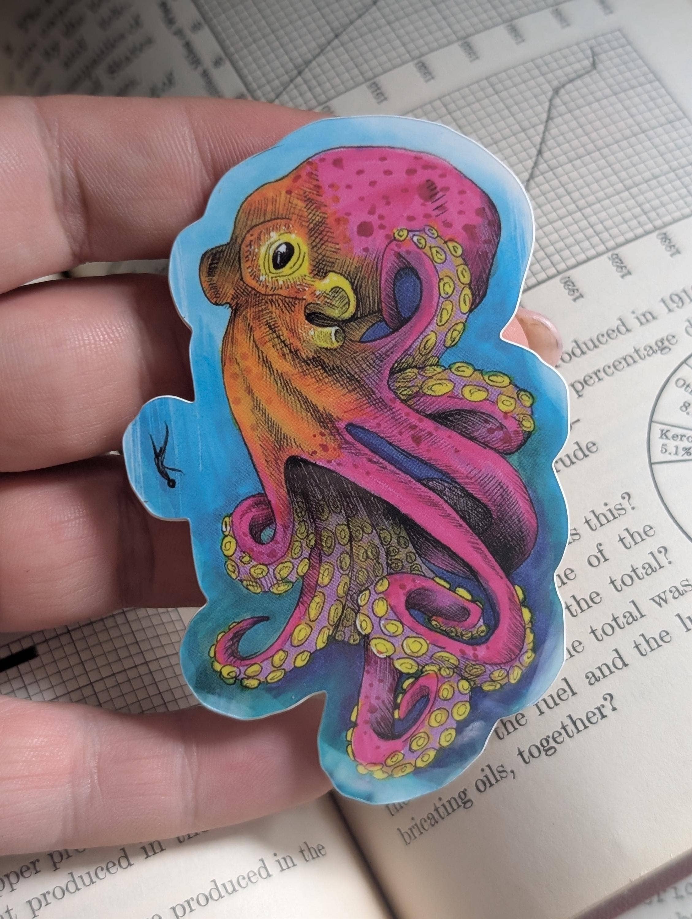 Ink & Wildflower - Wholesale Sticker - Fantasy Kraken Sticker0
