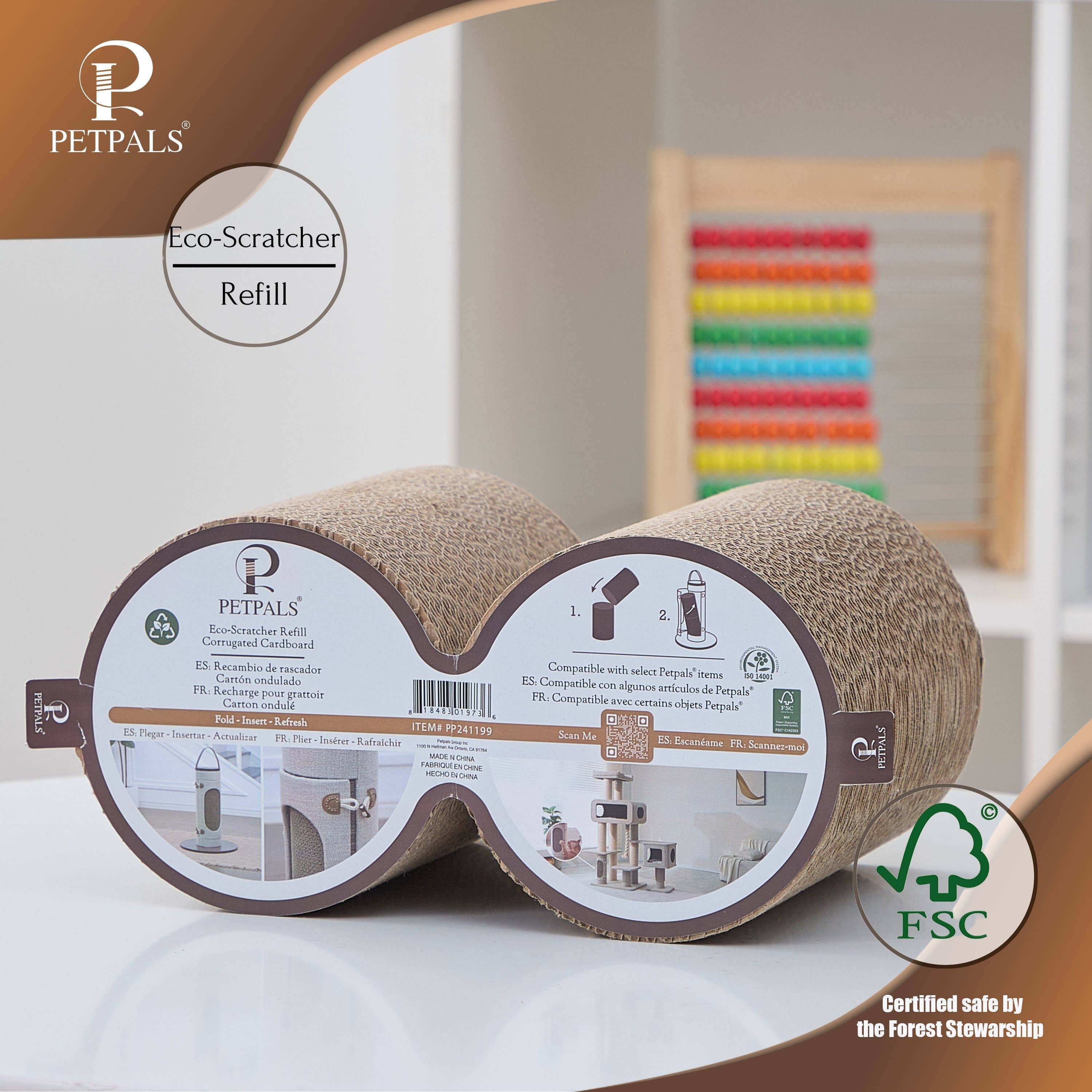 PetPals Group - Wholesale Pet Scratcher - Cat - PetPals 6.5" Tall Cardboard Scratcher Set 2-pack2