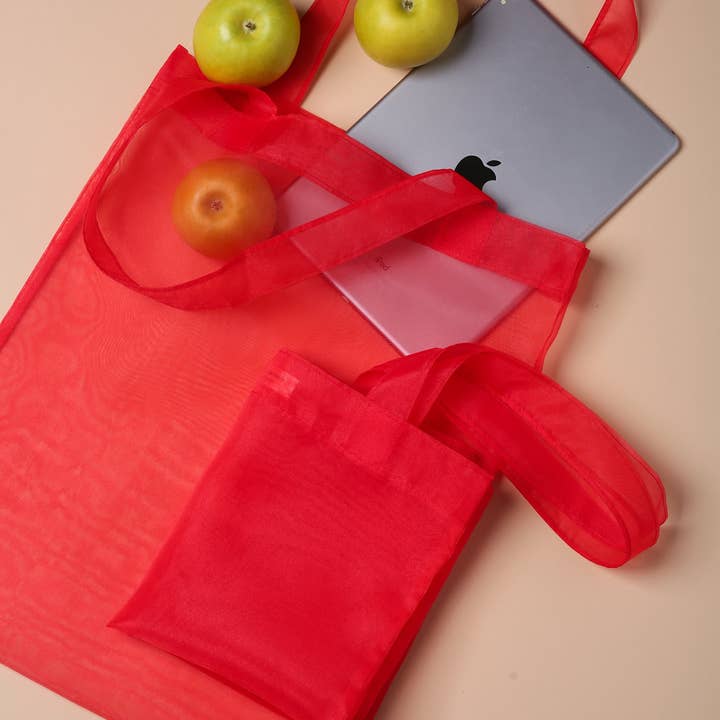 Borsa Shopper riutilizzabile For Life. Borsa trasparente. per la vendita all'ingrosso da parte di Cosmic Organza