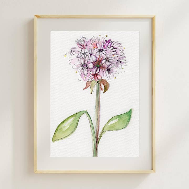 Wildflower Watercolor Print Botanical Wall Art for wholesale by Wild Botanical Atelier