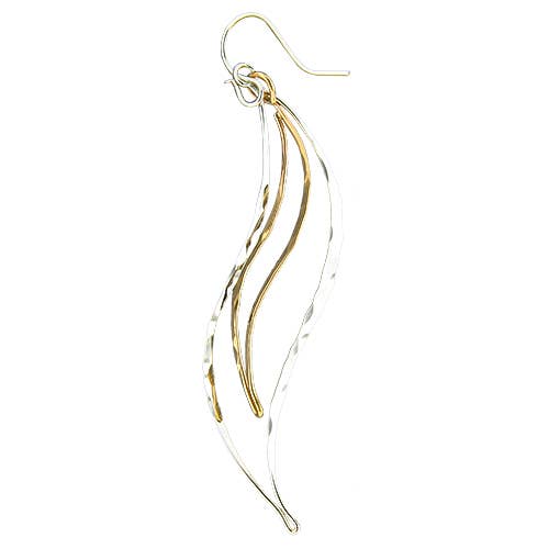 Sweeping Leaf Dangle Earring for wholesale by Mark Steel Jewelry
