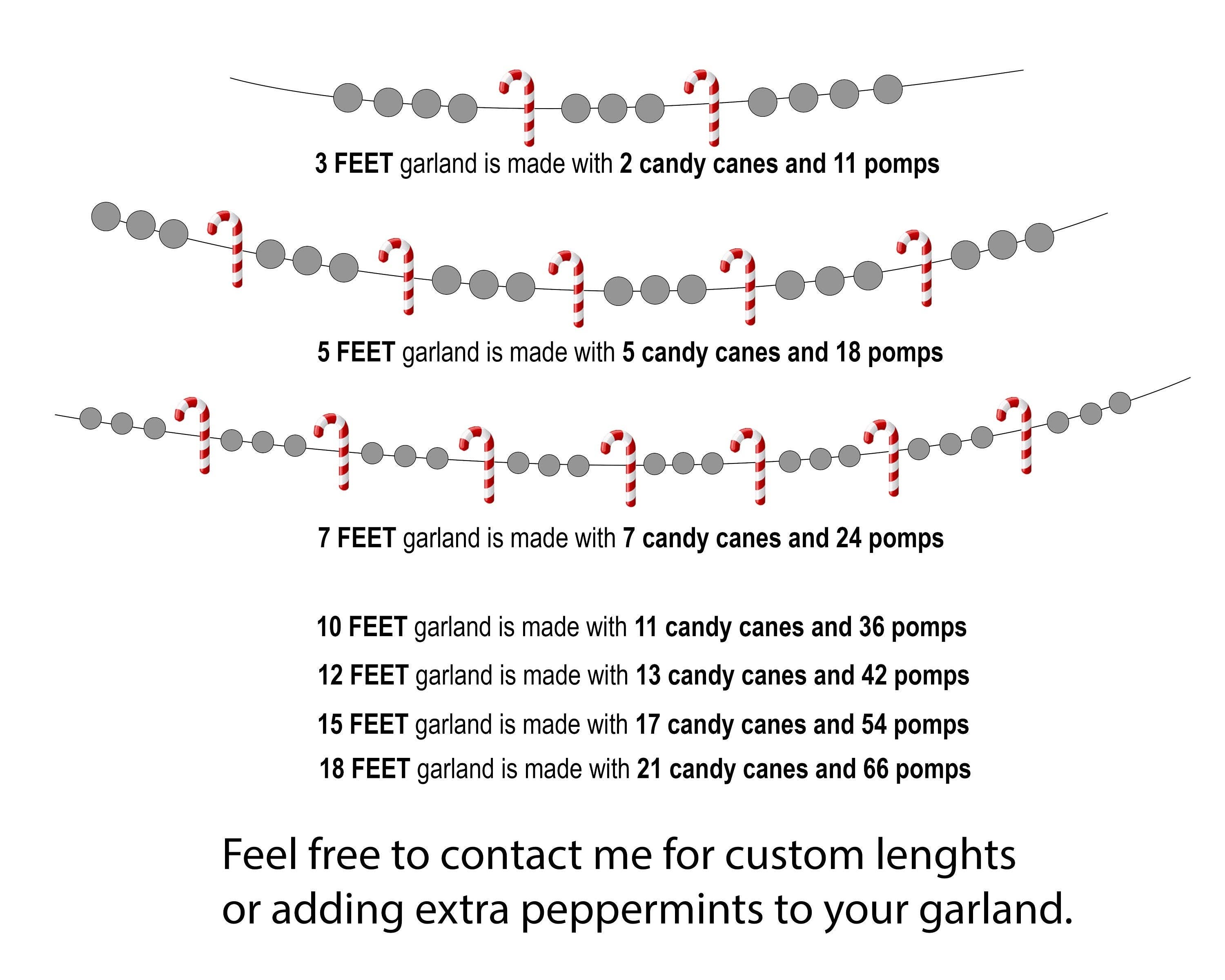 AKUKU - Venta al por mayor Banderines/guirnaldas - Guirnalda Clásica de Bastones de Caramelo3
