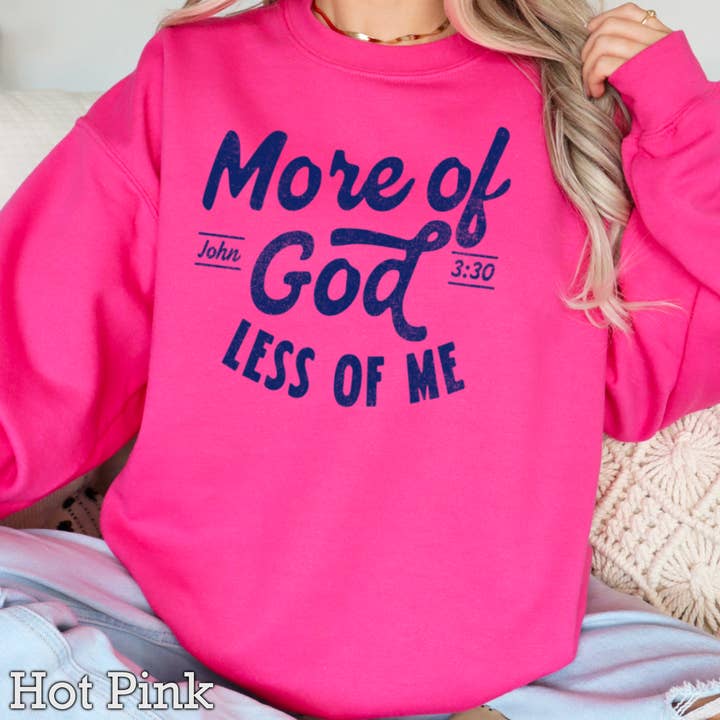 Shoppe SHC - Wholesale Graphic Sweatshirt - Women's - More Of God Christian Graphic Sweatshirt|Gildan2
