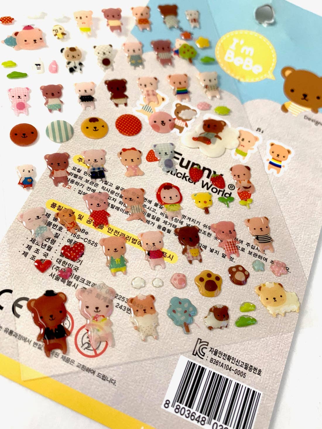 BCmini - Wholesale Sticker - 39799 Bebe Bear Gel Stickers1