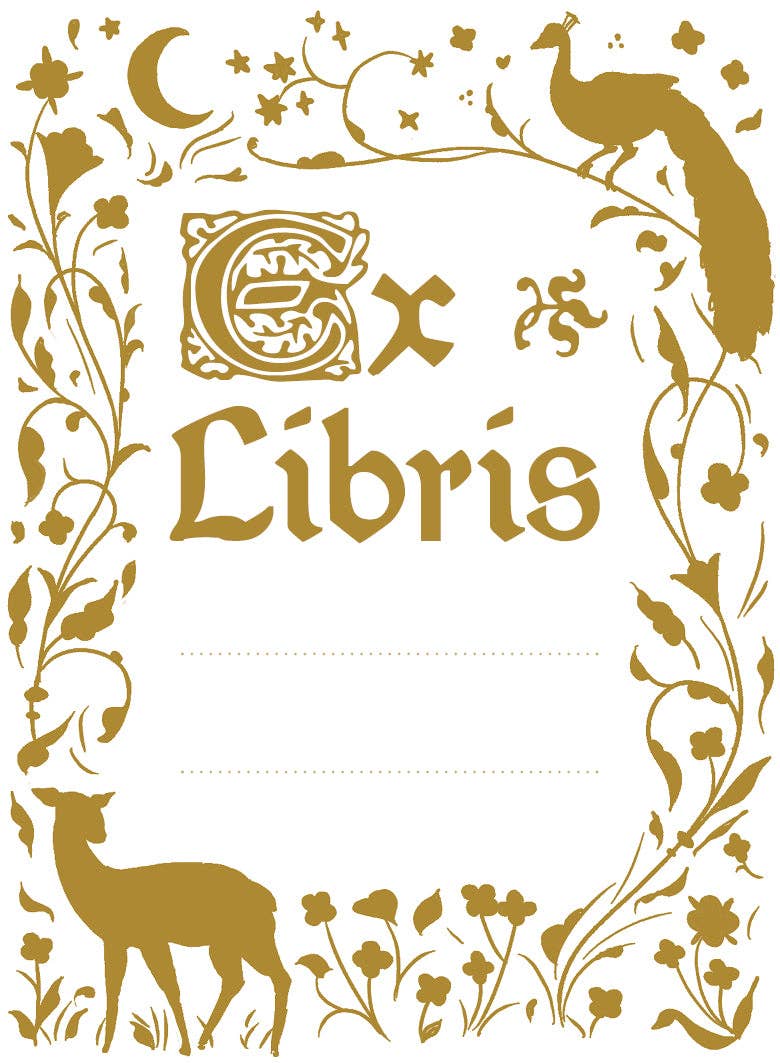 Fleur & Fable - Wholesale Book Plate - Midnight forest bookplates