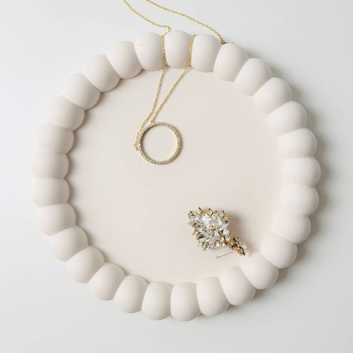 Mochi Donut Small bubble Jewelry trinket tray | dish for wholesale by Three Springs Candle Co.