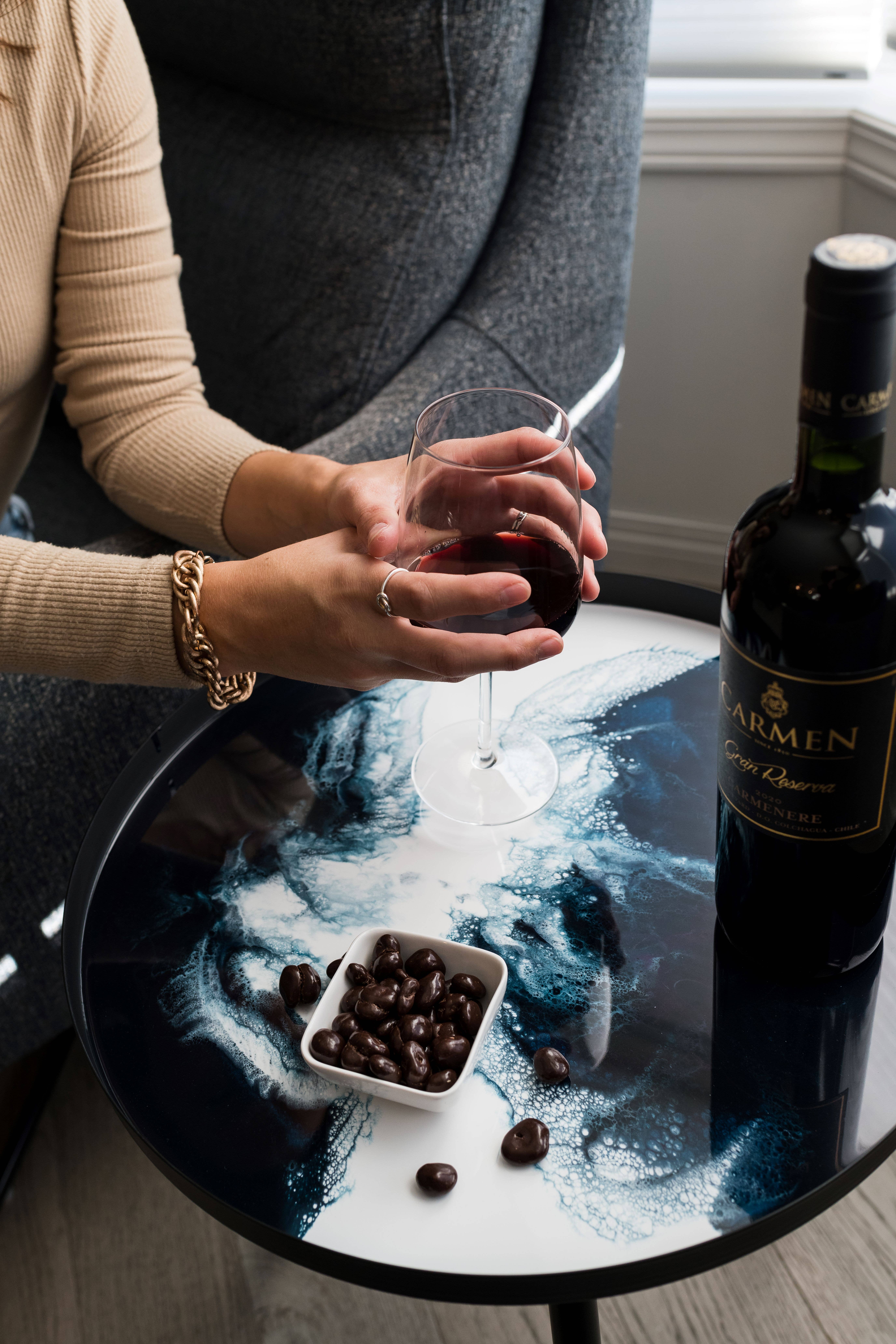 Lynn & Liana Designs - Wholesale Side Table - Resin Accented Side Table - No Tariffs!15