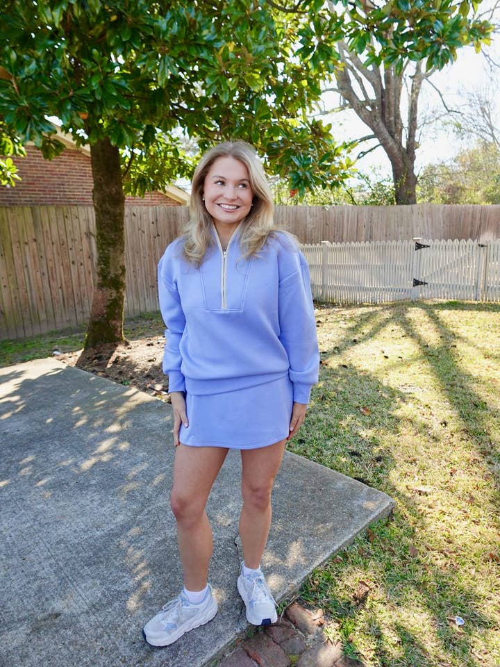 Women's Baby Blue Athletic Skort for wholesale by Kim Lolley Designs