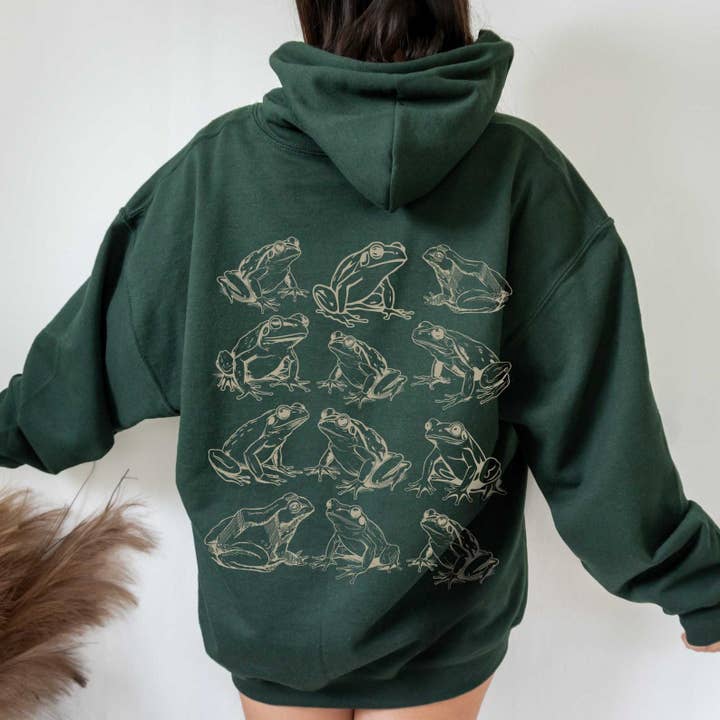 Frog Hoodie | Nature Hoodie | Goblincore Woodland Clothing for wholesale by Sisterly Gifts Shop