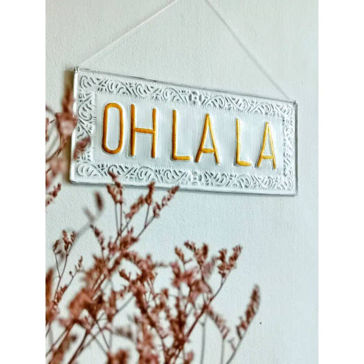 Nayda Diaries - Wholesale Wall Accent - OH LA LA metal decorative plate