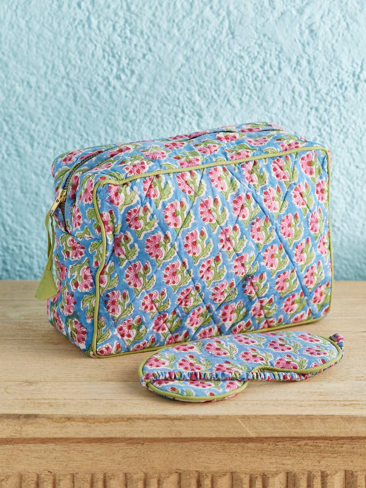 Taruni Block Print Wash Bag for wholesale by Namaste