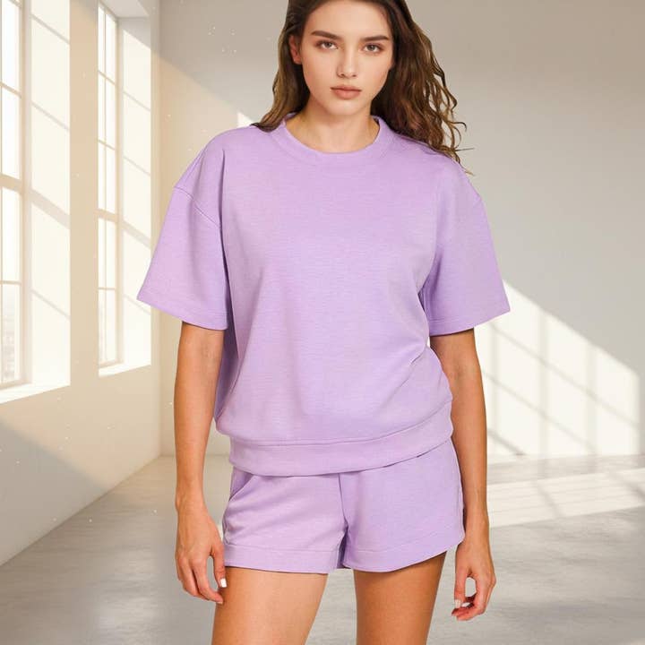 42POPS – wholesale Lounge set – Women's – `.Scuba Sweatshirts & Shorts 2PC Set14