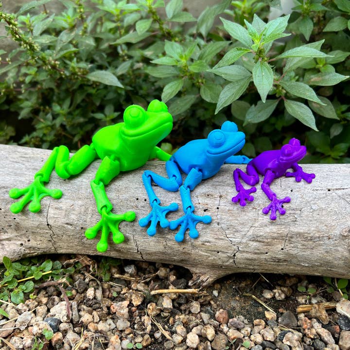 NumanPrints - Wholesale Fidget Toy - Kids - Happy Frog 3D Printed Articulated Moveable Toy Decorative