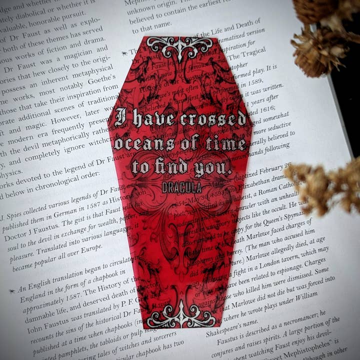 Marcador transparente: ataúd de Bram Stoker Dracula Oceans Of Time para venta al por mayor de Dark Veinlet