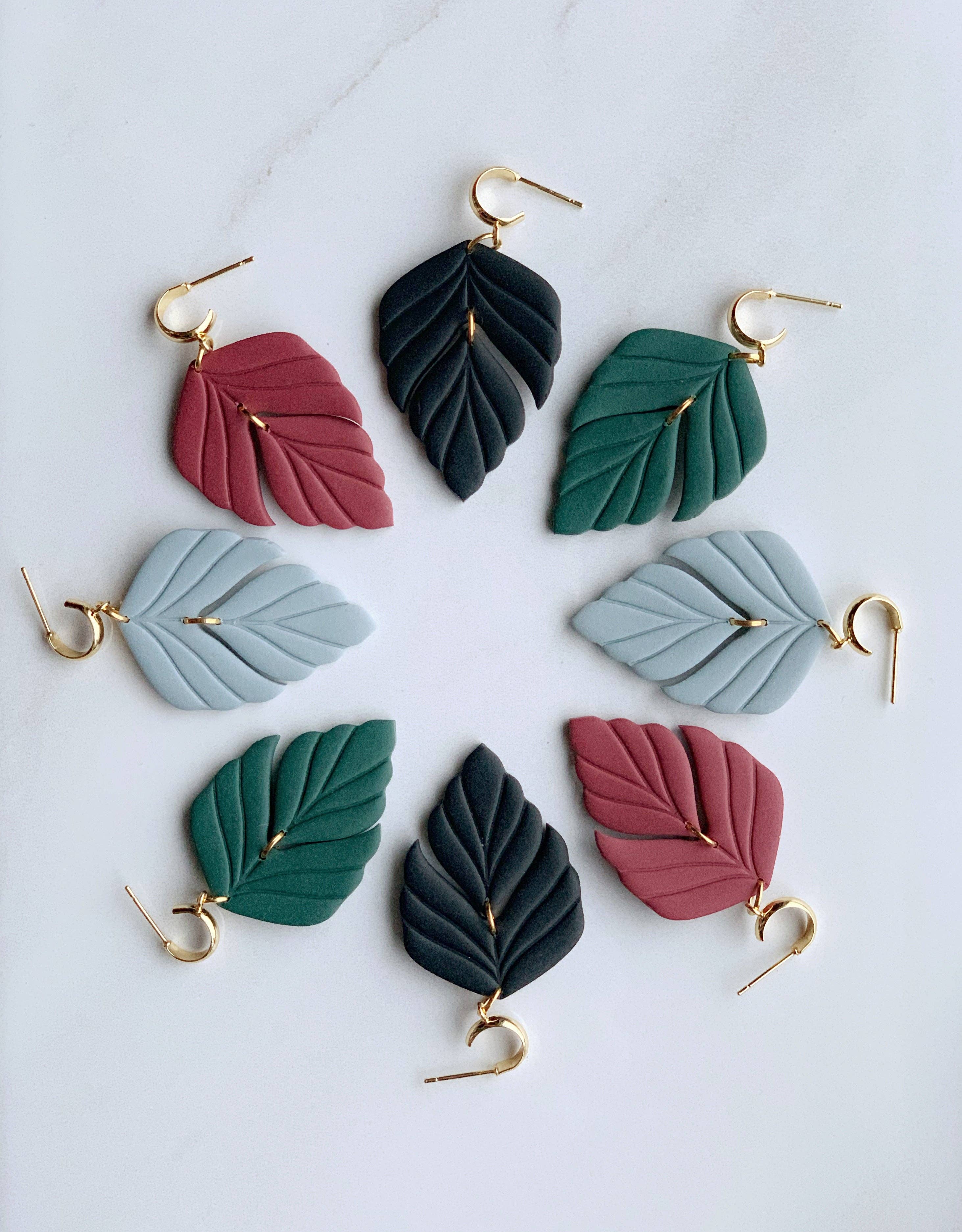 Clay By Denae - Wholesale Dangle Earrings - Rory Earring in Hunter Green2