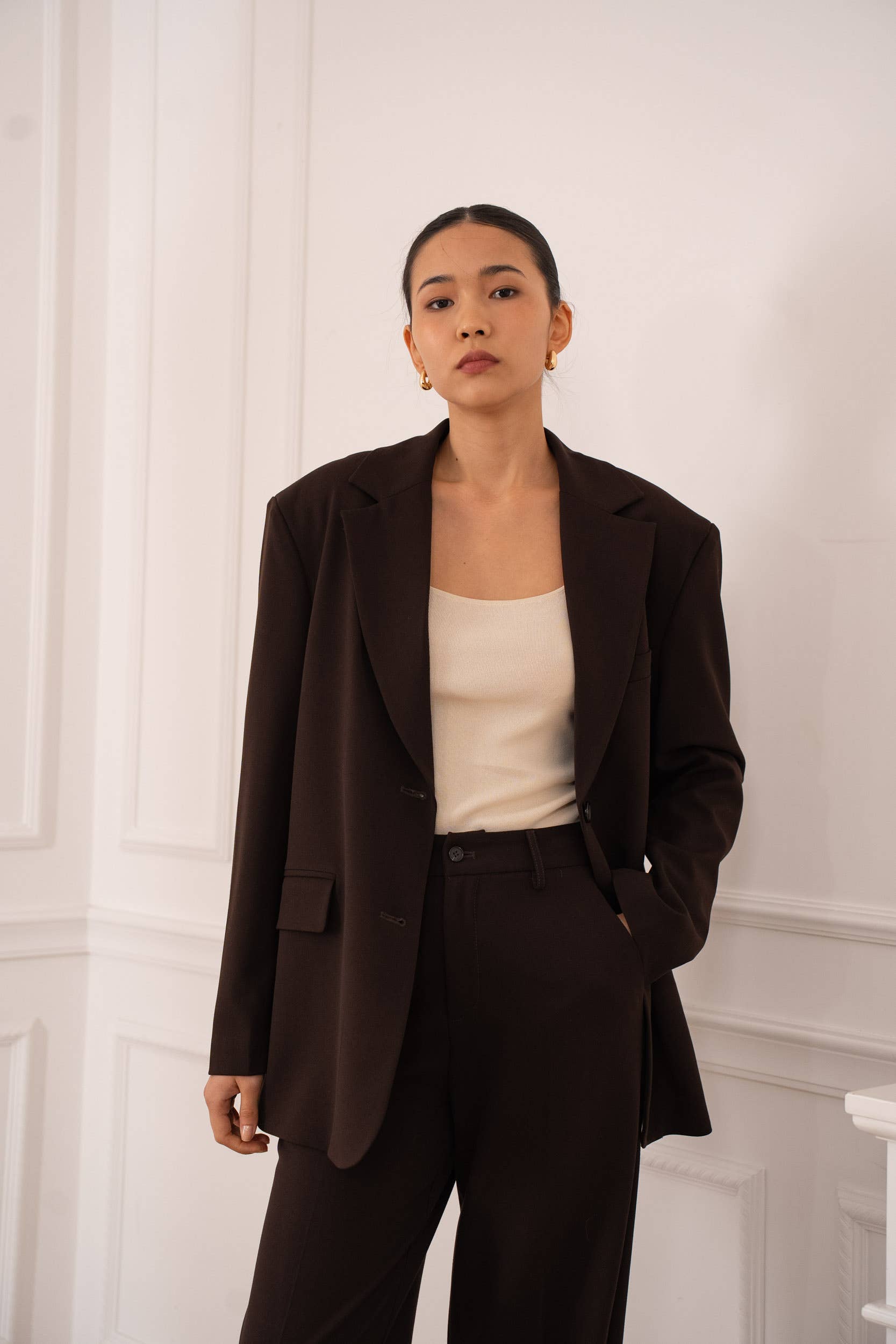 Attentif Paris - Wholesale Blazer - Women's - Oversized double-breasted jacket with back opening42