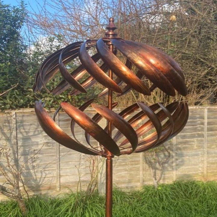 Marissa's Gifts - Wholesale Wind Spinner - Kenwood Burnished Gold Garden Wind Sculpture Spinner