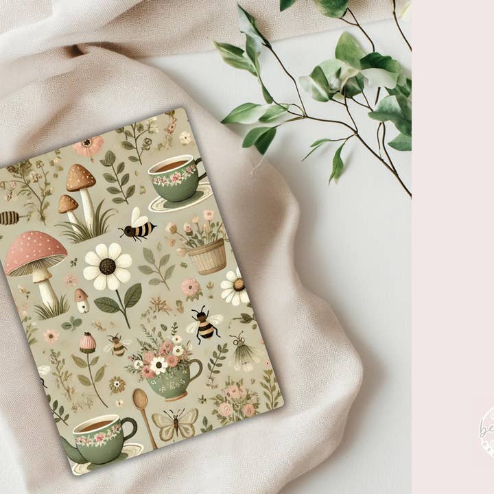 Cottagecore Kindle Insert | Aesthetic Cover for E-Readers |Matte or Laminated | Fits Under Clear Case | Bookish Gift for Reader for wholesale by Belle Lis Design Co.