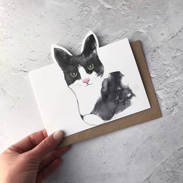 Pop Up Cat Card Trixie for wholesale by Nina Nou