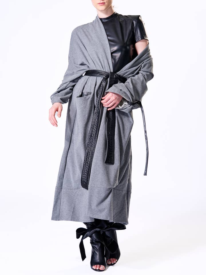 The Fifth Week - Wholesale Coat - Women's - Olive Belted Duster Coat4