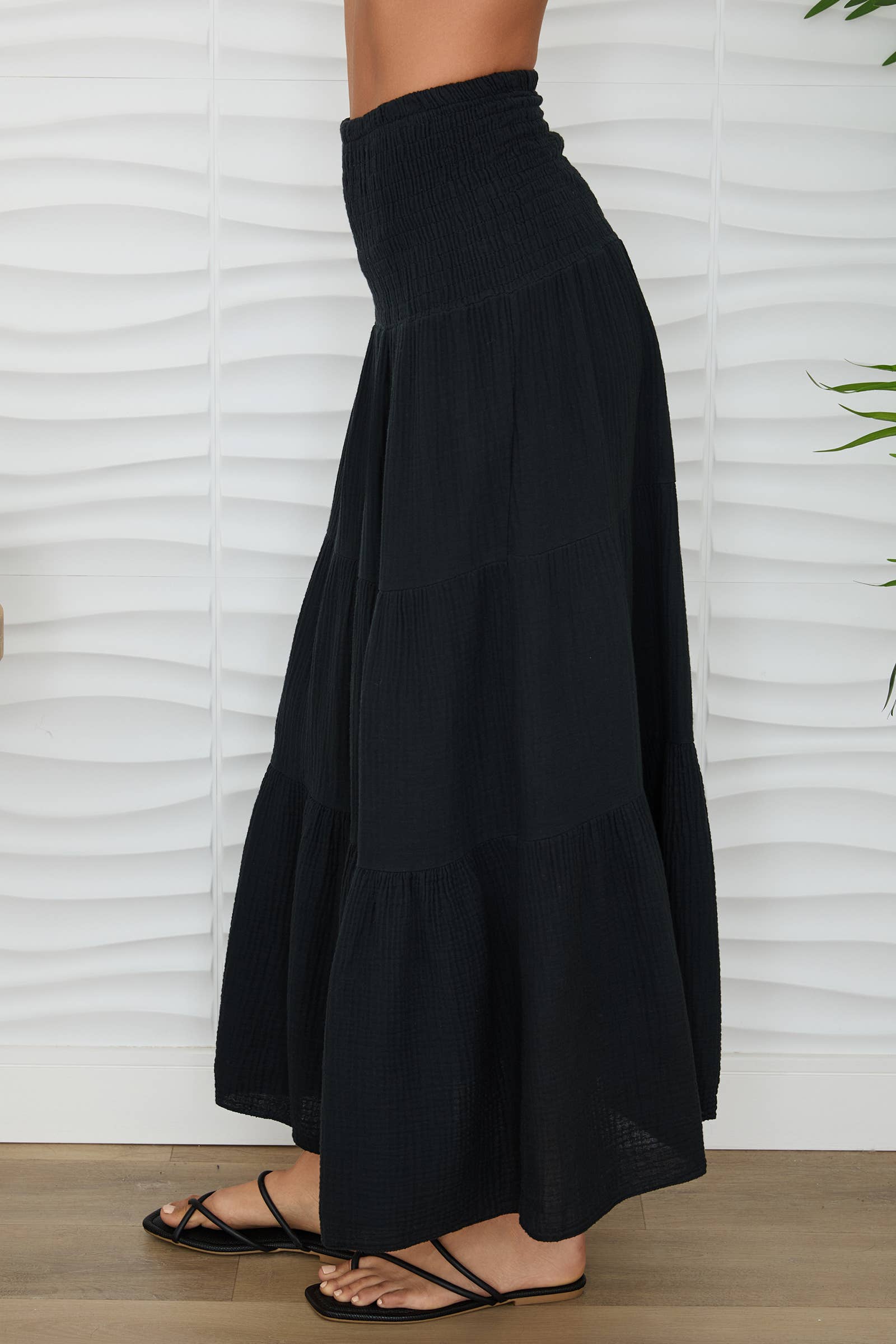 MILIO MILANO - Wholesale Skirt - Women's - TIERED COTTON GAUZE SKIRT (113016)17