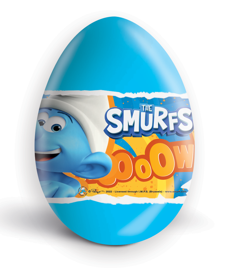 Candycat - Wholesale Chocolate Covered Sweets - Zaini - Ovo Chocolate Surprise - Smurfs - 24x20g4