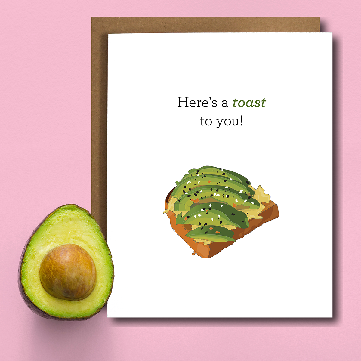 The Card Bureau - Wholesale Felicitatie-kaartje - Avocado Toast To You Celebration Card2