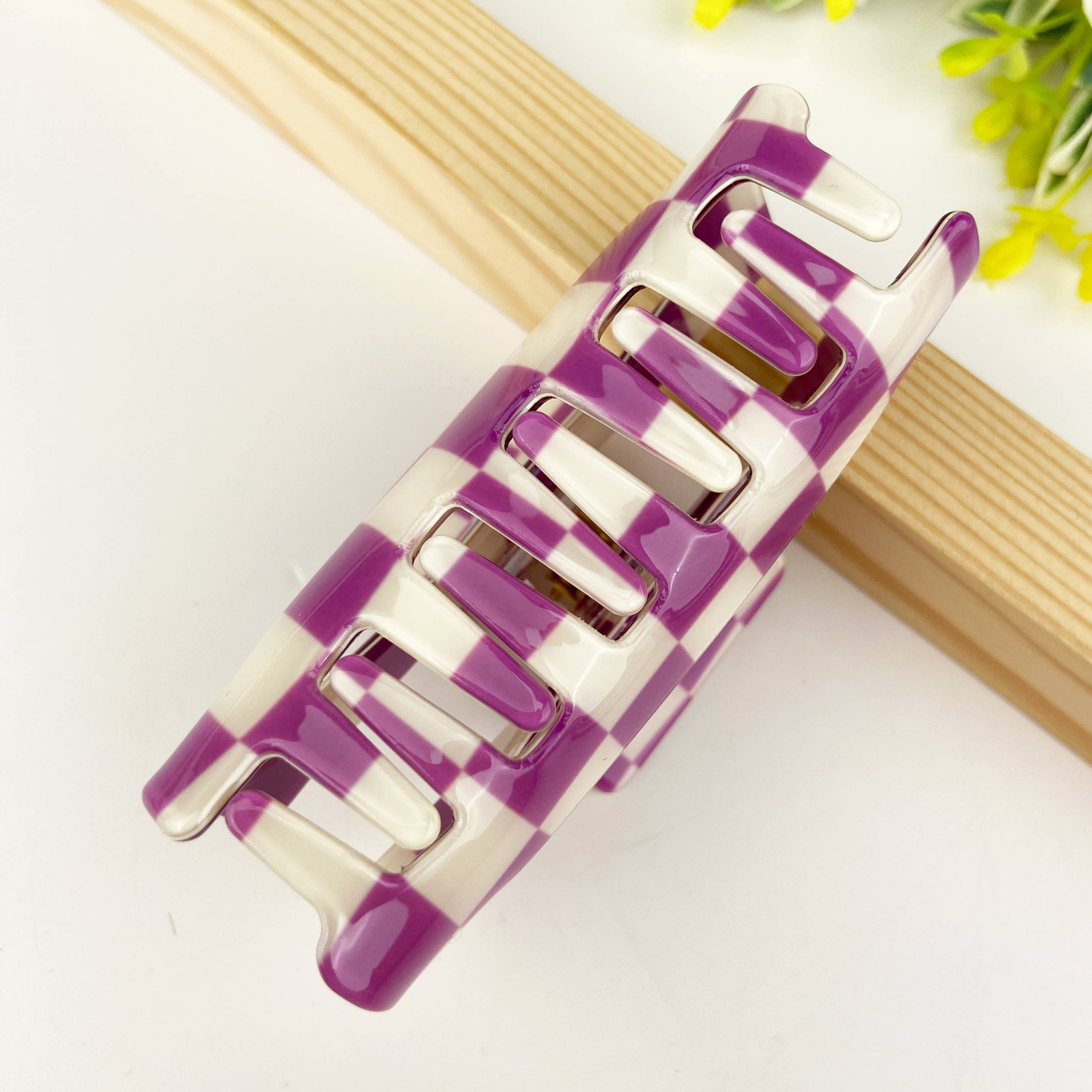 TheDivaSoap - Vente Pince à cheveux – femme - Pince à cheveux rétro en damier7