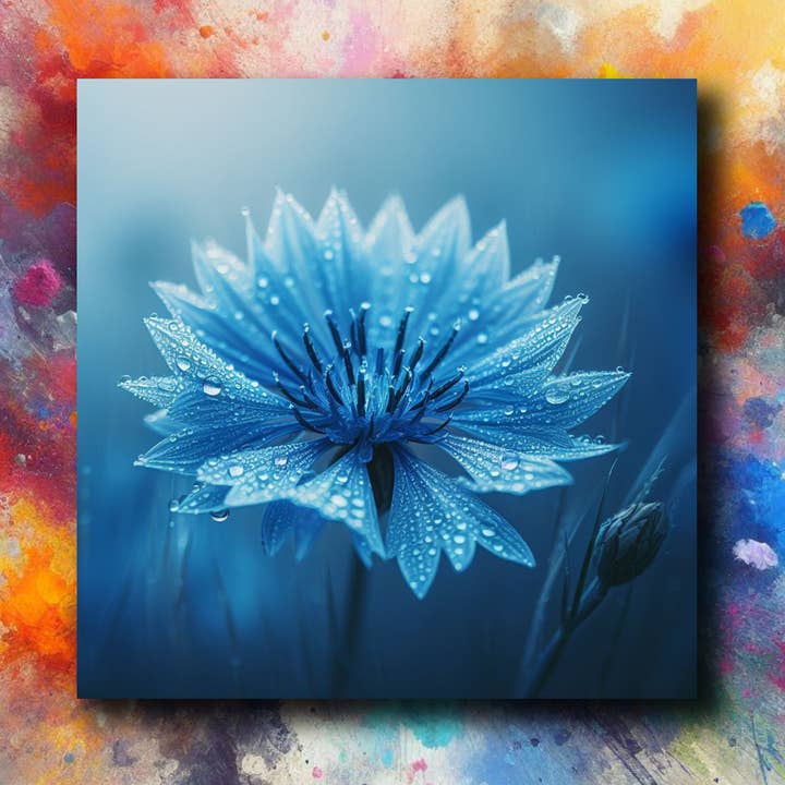 Cornflower  Fridge Magnet 55x55mm  Decoration for wholesale by frostedgrey