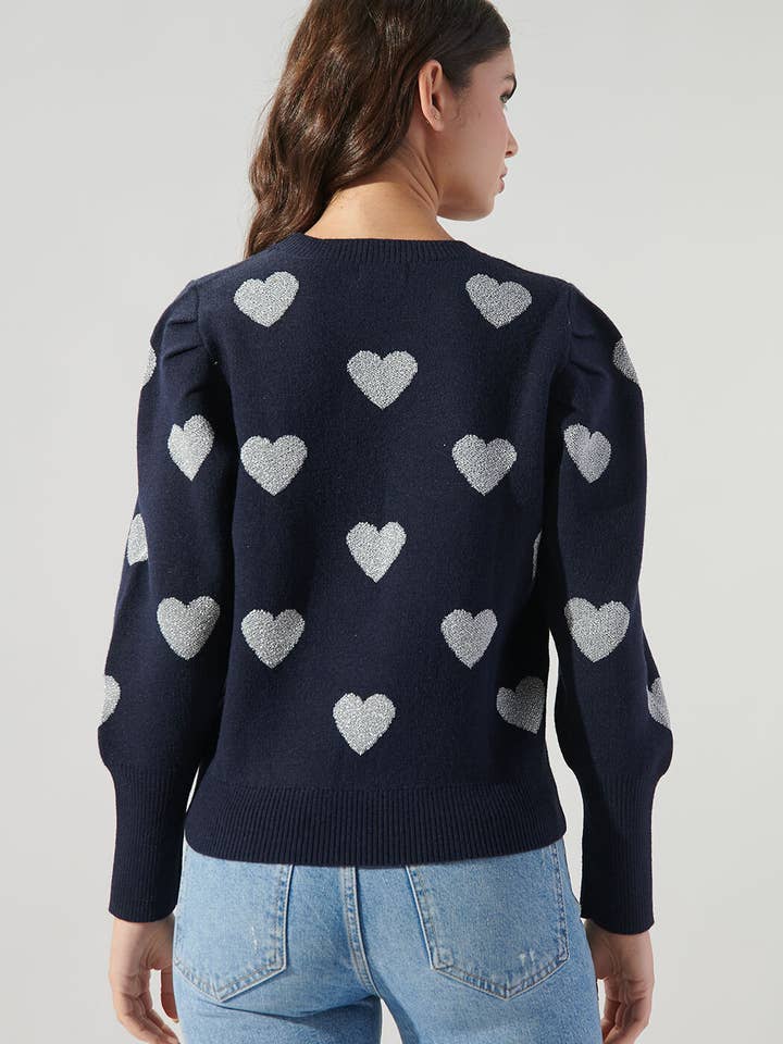 Sugarlips - Wholesale Knit Sweater - Women's - Sweetheart Lurex Puff Sleeve Sweater7