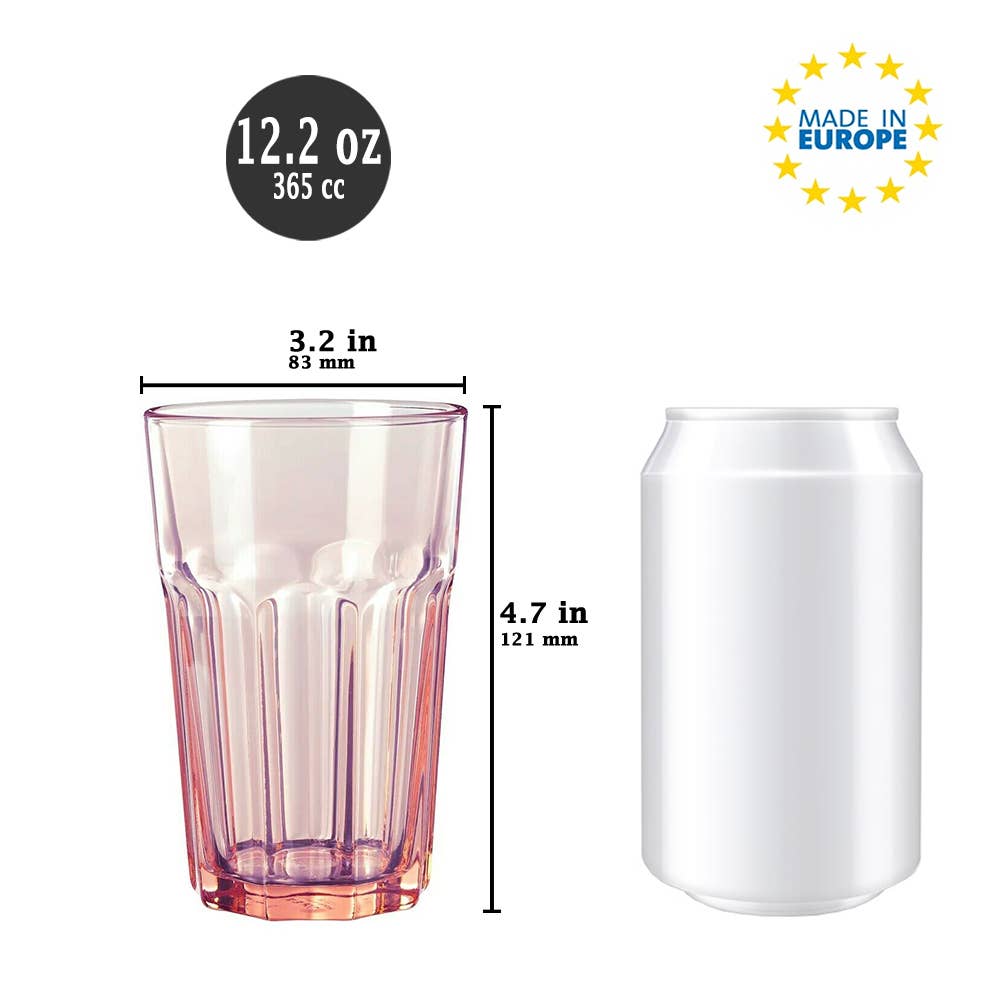 Hakan – wholesale Drinking glass/cup – Aras Water Drinking Glasses Set of 6, Colorful Tumblers2