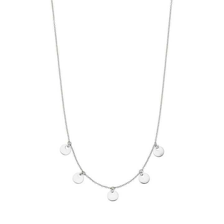 Platelet necklace, 14K white gold for wholesale by Leaf Jewelry