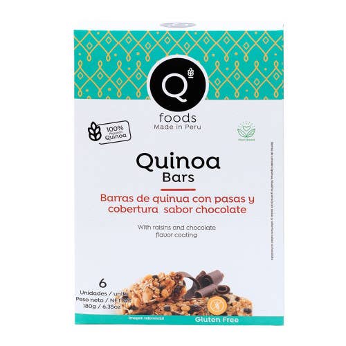 Quinoa-reep met rozijnen en chocolade voor wholesale door QFoods Europe