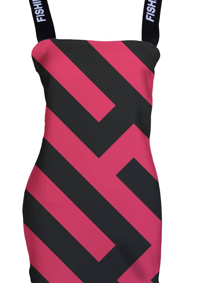 Kvinnors Fishikii Tankklänning Geometrisk Röd och Svart | TIRAVEST.02 för wholesale av Fishikii