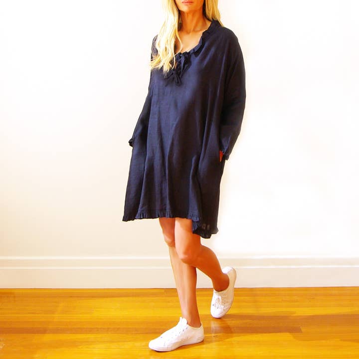 Who's Charlie – Engroshandel Kjole - Dame – Mitsi 100% Hør Kjole2