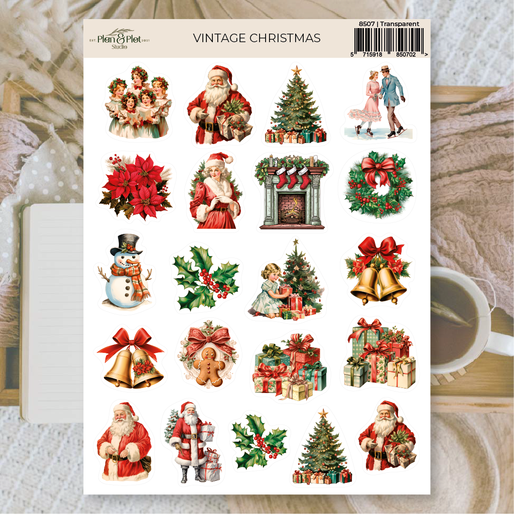 Plan & Plot Studio - Vente Autocollant - Autocollants Noël vintage1