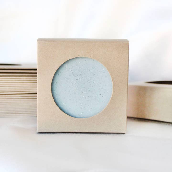 Luna Azul Co - Wholesale Gift Box - Square Kraft Soap Boxes with Round Window1