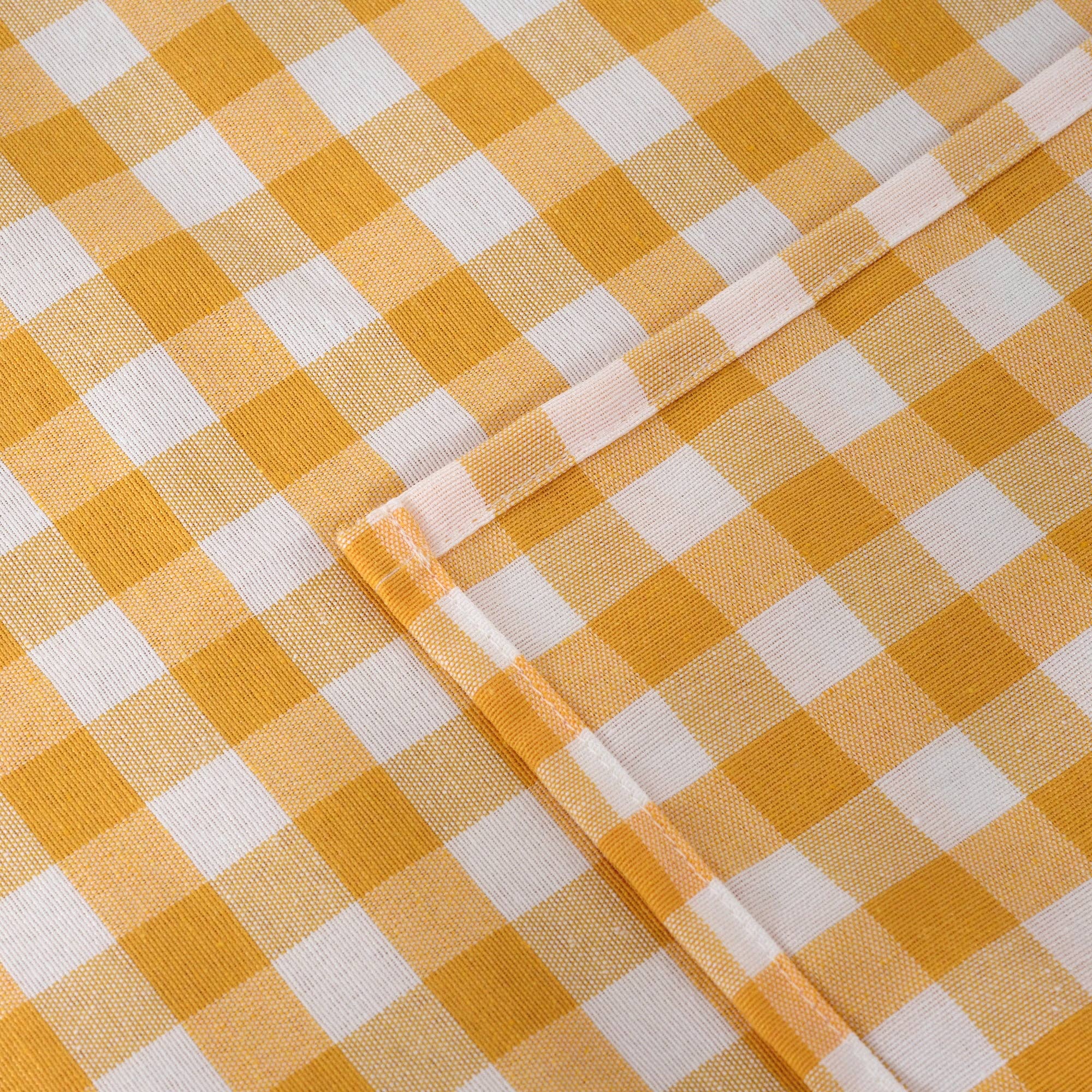 SG HOGAR - Wholesale Dinner & Cloth Napkin - Pack of 6 Vichy Yellow napkins - 45x45 cm4