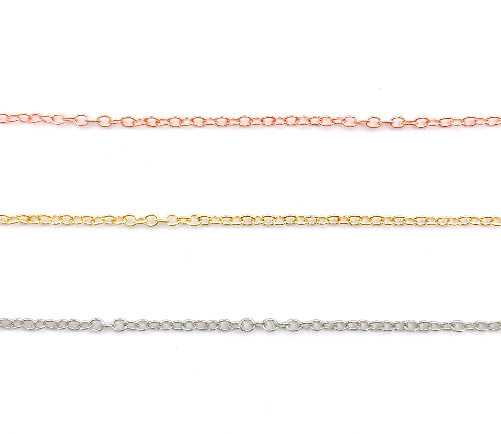 Beads Creation - Wholesale Craft Supplies - Rolo Cable Chain by Foot, Oval Link Chain, CH1225