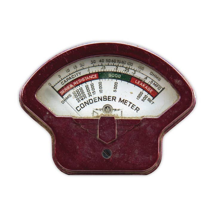 Allen Condenser Meter Gauge Steampunk Mini Sticker 20 ct for wholesale by RetroPlanet