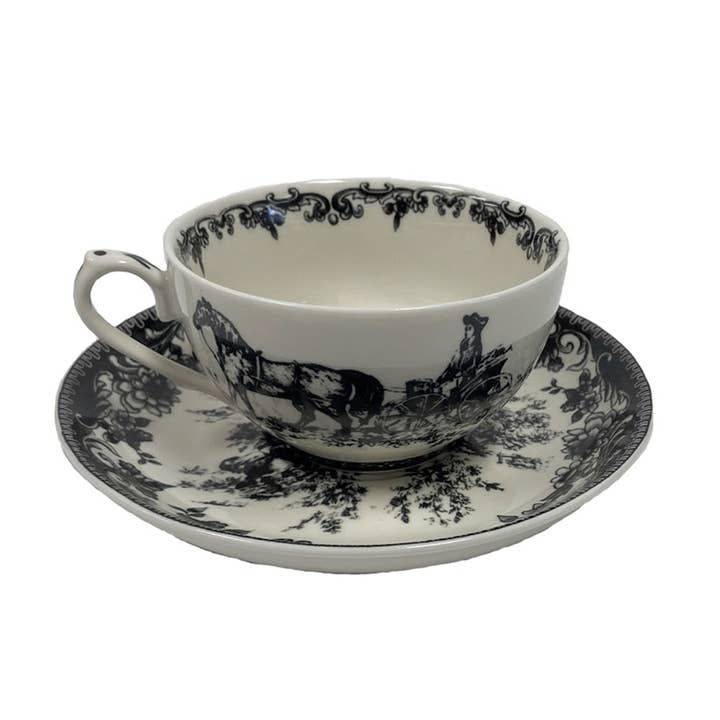 Madison Bay Co. - Historical Home Decor Reproductions – Engroshandel Kop – Virginia Transferware Porcelænste Kop, Underkop, 5-3/4"0